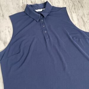 Lady Hagen Sleeveless Golf Polo Top XXL Blue Athletic Performance Shirt